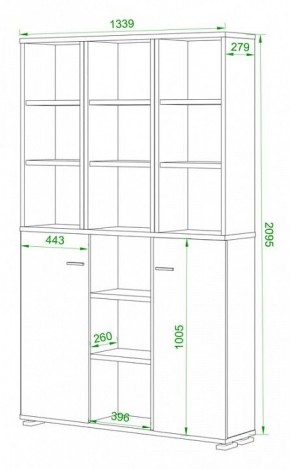 Стеллаж комбинированный Домино нельсон ПУ-40-6 в Режи - rezh.mebel24.online | фото 2