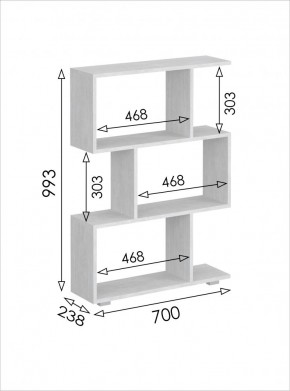 Стеллаж открытый мини Вена в Режи - rezh.mebel24.online | фото 3