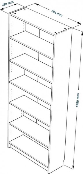 Стеллаж Варма 80, высокий с шестью полками, цвет белый в Режи - rezh.mebel24.online | фото 3