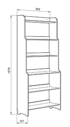 Стеллаж Вествик, массив сосны, цвет белый в Режи - rezh.mebel24.online | фото 4