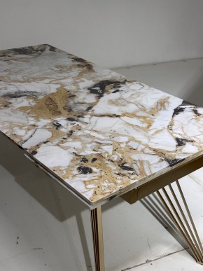 Стол ACERRA NEW 160 GLOSS GRAND JADE SOLID CERAMIC/ каркас цвета шампань, ®DISAUR в Режи - rezh.mebel24.online | фото 5