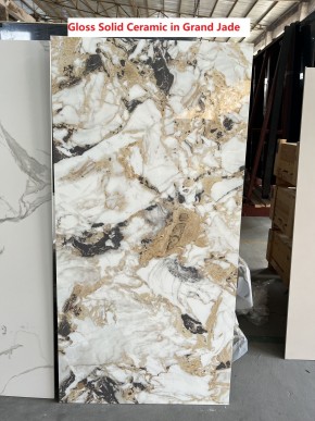 Стол ACERRA NEW 160 GLOSS GRAND JADE SOLID CERAMIC/ каркас цвета шампань, ®DISAUR в Режи - rezh.mebel24.online | фото 6