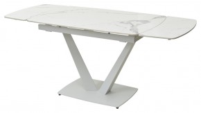 Стол ALATRI 120 GLOSS STATUARIO WHITE SOLID CERAMIC / WHITE, ®DISAUR в Режи - rezh.mebel24.online | фото 5