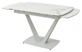 Стол ALATRI 120 GLOSS STATUARIO WHITE SOLID CERAMIC / WHITE, ®DISAUR в Режи - rezh.mebel24.online | фото 8