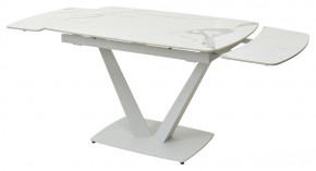 Стол ALATRI 120 GLOSS STATUARIO WHITE SOLID CERAMIC / WHITE, ®DISAUR в Режи - rezh.mebel24.online | фото 9