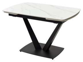 Стол ALATRI 120 MATT WHITE MARBLE SOLID CERAMIC / BLACK, ®DISAUR в Режи - rezh.mebel24.online | фото 2