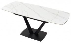 Стол ALATRI 120 MATT WHITE MARBLE SOLID CERAMIC / BLACK, ®DISAUR в Режи - rezh.mebel24.online | фото 4