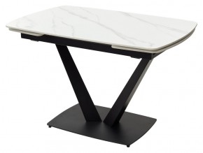 Стол ALATRI 120 MATT WHITE MARBLE SOLID CERAMIC / BLACK, ®DISAUR в Режи - rezh.mebel24.online | фото 7