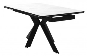 Стол BELLUNO 160 MARBLES KL-99 Белый мрамор матовый, итальянская керамика/ черный каркас, ®DISAUR в Режи - rezh.mebel24.online | фото 2