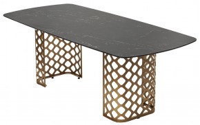 Стол CHIAVARI 220 KL-116 Черный мрамор матовый, итальянская керамика / бронзовый, ®DISAUR в Режи - rezh.mebel24.online | фото 7