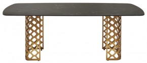 Стол CHIAVARI 220 KL-116 Черный мрамор матовый, итальянская керамика / бронзовый, ®DISAUR в Режи - rezh.mebel24.online | фото 8