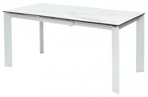 Стол CORNER 120 MATTE STATUARIO Белый мрамор матовый керамика, стекло/ белый каркас, ®DISAUR в Режи - rezh.mebel24.online | фото 1