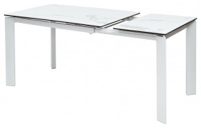 Стол CORNER 120 MATTE STATUARIO Белый мрамор матовый керамика, стекло/ белый каркас, ®DISAUR в Режи - rezh.mebel24.online | фото 5