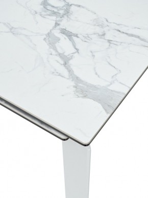 Стол CORNER 120 MATTE STATUARIO Белый мрамор матовый керамика, стекло/ белый каркас, ®DISAUR в Режи - rezh.mebel24.online | фото 6