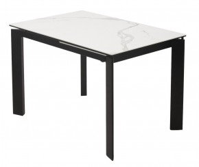 Стол CORNER 120 MATTE STATUARIO Белый мрамор матовый керамика, стекло/ черный каркас, ®DISAUR в Режи - rezh.mebel24.online | фото