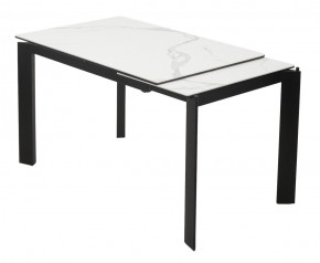 Стол CORNER 120 MATTE STATUARIO Белый мрамор матовый керамика, стекло/ черный каркас, ®DISAUR в Режи - rezh.mebel24.online | фото 3