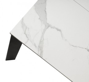 Стол CORNER 120 MATTE STATUARIO Белый мрамор матовый керамика, стекло/ черный каркас, ®DISAUR в Режи - rezh.mebel24.online | фото 8