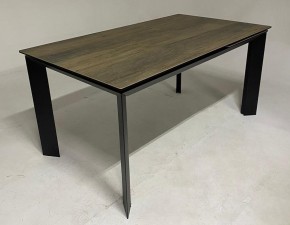 Стол CREMONA 140 KL-61 под дерево, итальянская керамика/ черный каркас, ®DISAUR в Режи - rezh.mebel24.online | фото 2