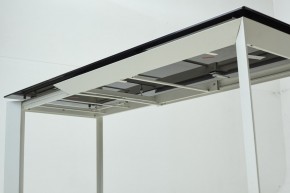 Стол CREMONA 180 KL-188 Контрастный мрамор матовый, итальянская керамика/ белый каркас, ®DISAUR в Режи - rezh.mebel24.online | фото 8
