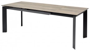 Стол CREMONA 180 KL-61 Под дерево, итальянская керамика / черный каркас, ®DISAUR в Режи - rezh.mebel24.online | фото 1