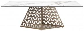 Стол ENNA 220 KL-188 Контрастный мрамор матовый, итальянская керамика/ каркас цвета шампань, ®DISAUR в Режи - rezh.mebel24.online | фото 10