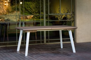 Стол Гармония раздвижной (Harmony Extendable) белый-капучино в Режи - rezh.mebel24.online | фото 1