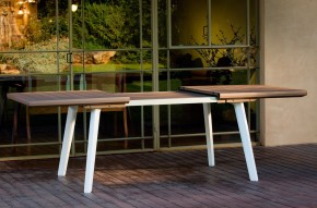Стол Гармония раздвижной (Harmony Extendable) белый-капучино в Режи - rezh.mebel24.online | фото 3