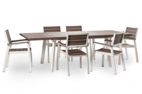 Стол Гармония раздвижной (Harmony Extendable) белый-капучино в Режи - rezh.mebel24.online | фото 6