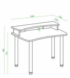 Стол компьютерный Домино Лайт СКЛ-Софт120МО+НКИЛ120 в Режи - rezh.mebel24.online | фото 2