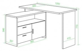 Стол компьютерный Домино Lite СКЛ-ПРЯМ120+ТБЛ в Режи - rezh.mebel24.online | фото 2