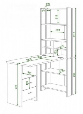Стол компьютерный Домино Lite СТЛ-ОВ+С100Прям+ТЯЛ в Режи - rezh.mebel24.online | фото 2