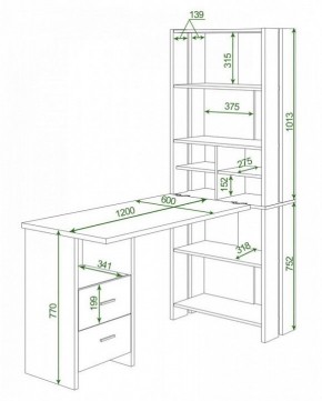 Стол компьютерный Домино Lite СТЛ-ОВ+С120Прям+ТЯЛ в Режи - rezh.mebel24.online | фото 2