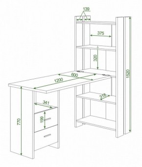 Стол компьютерный Домино Lite СТЛ-ОВ+С120Прям+ТЯЛ в Режи - rezh.mebel24.online | фото 2