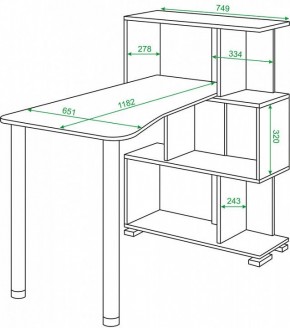 Стол компьютерный Домино нельсон СЛ-5-3СТ-2 в Режи - rezh.mebel24.online | фото 2
