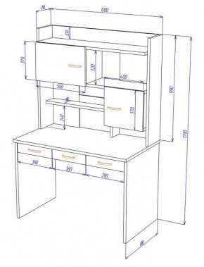 Стол компьютерный Домино Нельсон СП-33 в Режи - rezh.mebel24.online | фото 2
