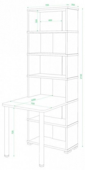 Стол компьютерный Домино СБ-10М/6 в Режи - rezh.mebel24.online | фото 2