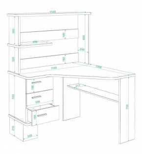 Стол компьютерный Домино СД-45 в Режи - rezh.mebel24.online | фото 2