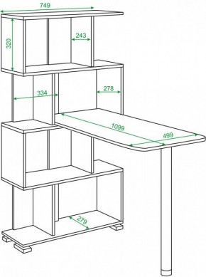 Стол компьютерный Домино СЛ-5-4СТ в Режи - rezh.mebel24.online | фото 2