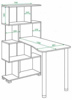 Стол компьютерный Домино СЛ-5-4СТ-2 в Режи - rezh.mebel24.online | фото 2