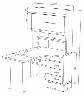 Стол компьютерный Домино СР-133-140 в Режи - rezh.mebel24.online | фото 2