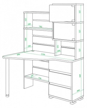 Стол компьютерный Домино СР-322 в Режи - rezh.mebel24.online | фото 2