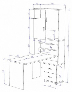 Стол компьютерный Домино СР-720/140 в Режи - rezh.mebel24.online | фото 2