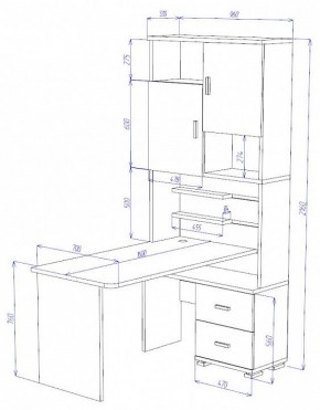 Стол компьютерный Домино СР-720/160 в Режи - rezh.mebel24.online | фото 2