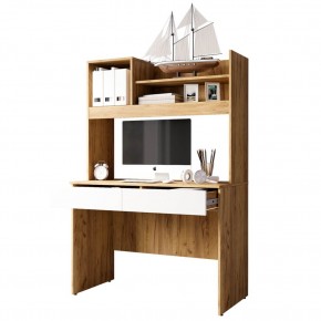Стол компьютерный Селфи (ПН-17/ПС-5/ТБ-22) крафт/белый в Режи - rezh.mebel24.online | фото 3