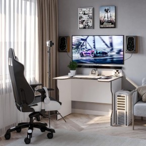 Стол компьютерный ВАРДИГ K2 100x82, белый/черный в Режи - rezh.mebel24.online | фото 4