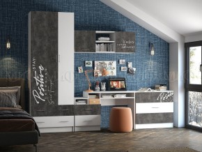 ВЕГА NEW Позитив Стол компьютерный (Бетон темный/белый) в Режи - rezh.mebel24.online | фото 2