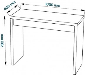 Стол косметический Энкель 100 белый в Режи - rezh.mebel24.online | фото 2