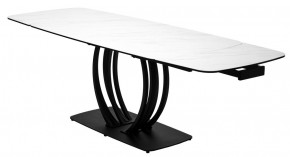 Стол MATERA 160 MARBLES KL-99 Белый мрамор матовый, итальянская керамика/ черный каркас, ®DISAUR в Режи - rezh.mebel24.online | фото 8