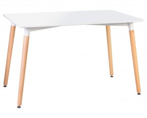 Стол обеденный DOBRIN SERRA WIDE, ножки светлый бук, столешница белая в Режи - rezh.mebel24.online | фото