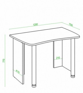 Стол офисный Домино Лайт СКЛ-Софт120 в Режи - rezh.mebel24.online | фото 2